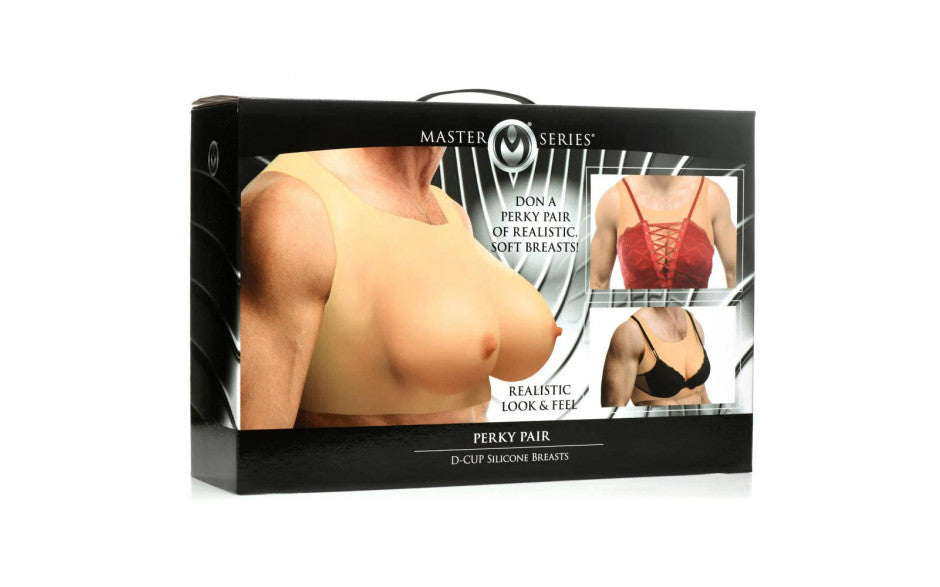 XR Brands Master Series Perky Pair D Cup Silicone Breasts