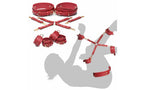 XR Brands Master Series Crimson Captive Thigh Wrist Ankle Hog Tie Restraints XR Brands