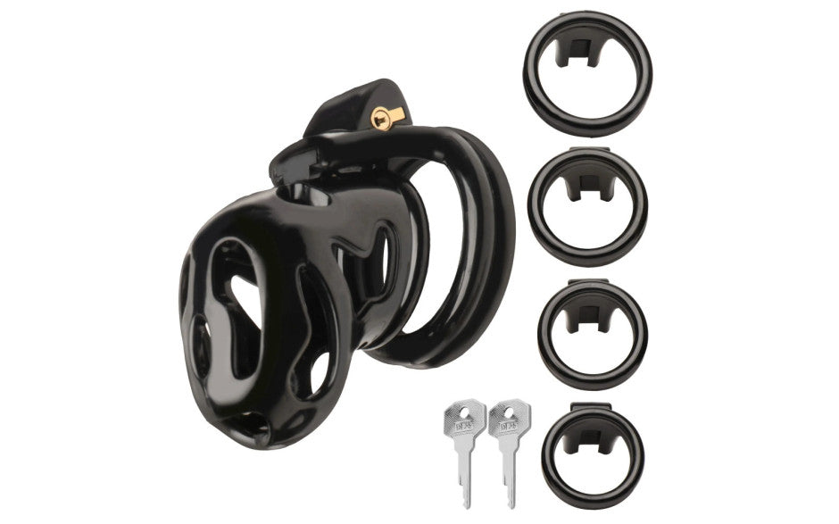 XR Brands Master Series Hard Stop Double Ring Mens Chastity Cage XR Brands Main image