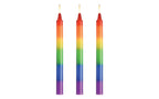 XR Brands Master Series Pride Candles Rainbow Drip Candle 3 Piece XR Brands