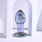 Playboy Pleasure JEWELS PLUG Glass Butt Plug 8.5cm Clear Playboy Pleasure