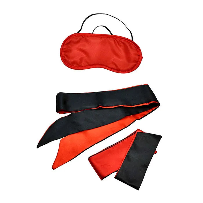 Adam & Eve SENSUAL SCARLET NIGHTS Couples Bondage Kit Set of 10 Pieces Black / Red Adam & Eve