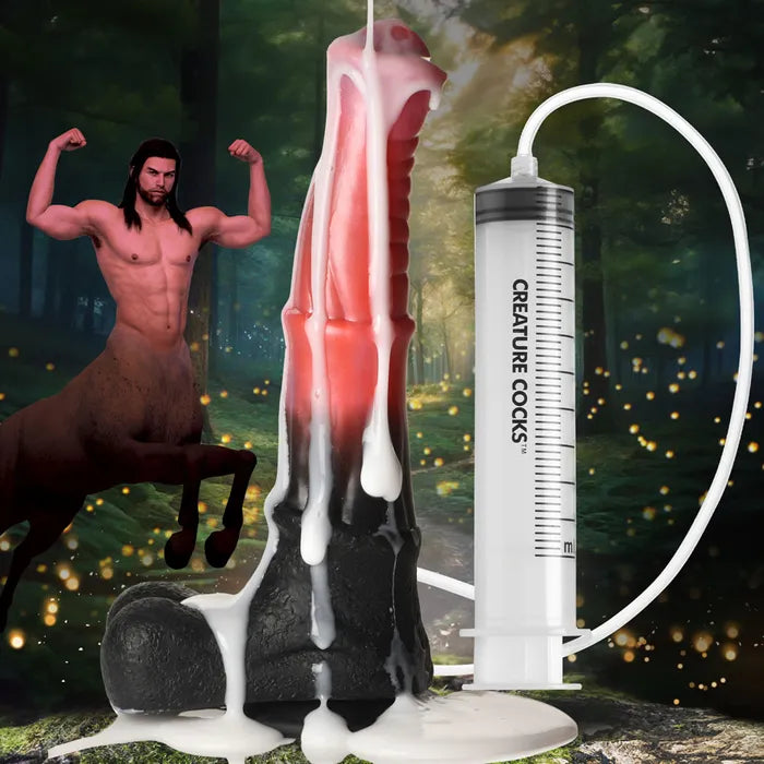 XR Brands Creature Cocks Centaur Explosion Squirting Fantasy Dildo 24.5cm Pink / Black XR Brands