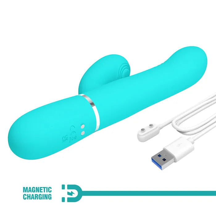 Party Up PAUL Rolling Beads USB Rechargeable Thrusting Rabbit Vibrator 22.6cm Party Up