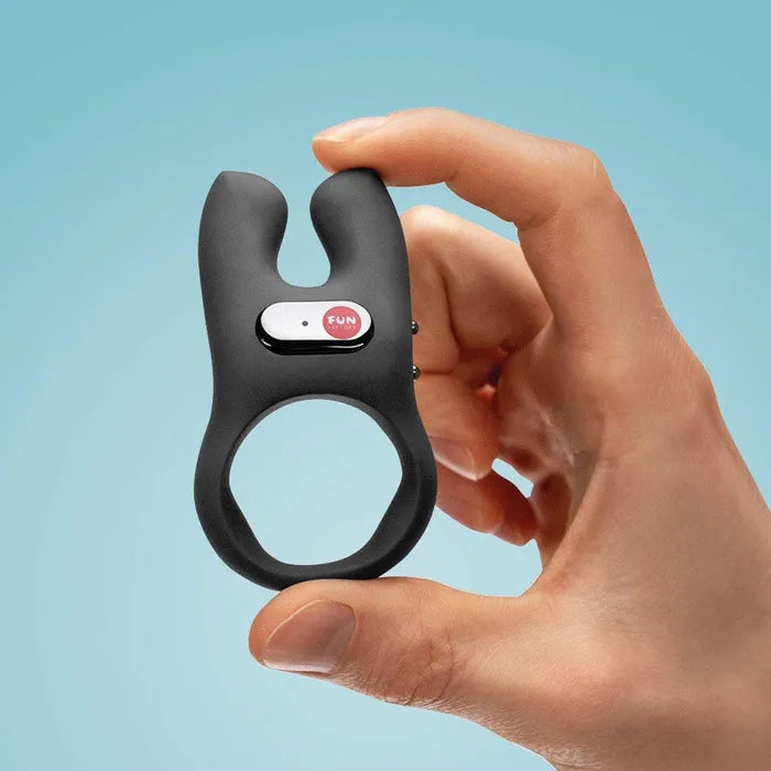 Fun Factory NOS Black USB Rechargeable Vibrating Cock Ring Black Fun Factory