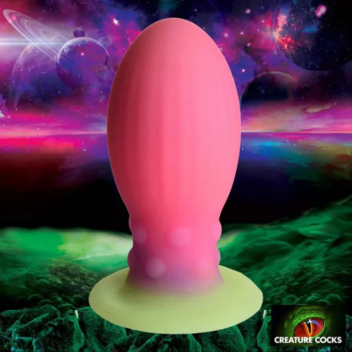 Creature Cocks Xeno Egg Glow in Dark Fantasy Butt Plug Large Secondary image