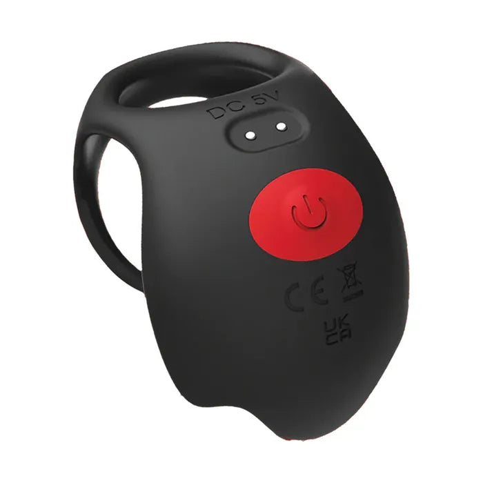 Icon Brands Red Dot Rings V3 USB Rechargeable Vibrating Cock Ring With Remote Black Secondary image