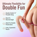 Blush Novelties Dr Skin Plus Posable Double Dong 14 Inch Flesh Blush Novelties