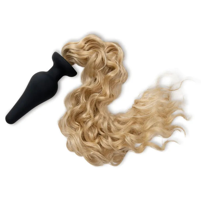 WhipSmart Furry Tales Silicone Butt Plug With Blonde Pony Tail Secondary image