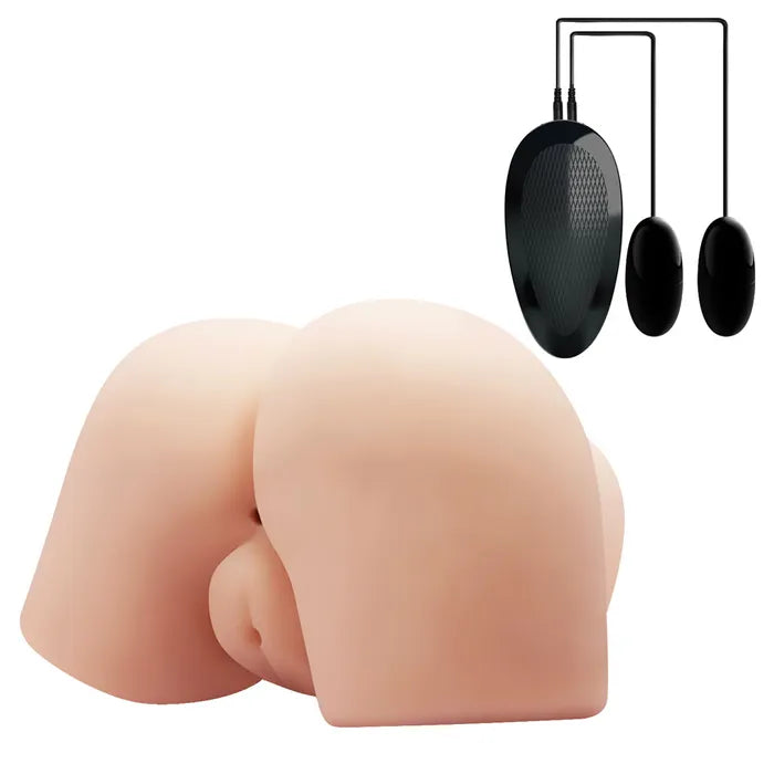 CRAZY BULL Vibrating Doggy Style Torso Masturbator Flesh Crazy Bull