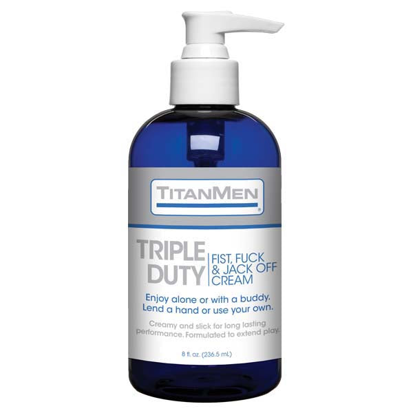 Doc Johnson TitanMen Triple Duty Fist Fuck & Jack Off Cream 237ml Pump Bottle Doc Johnson