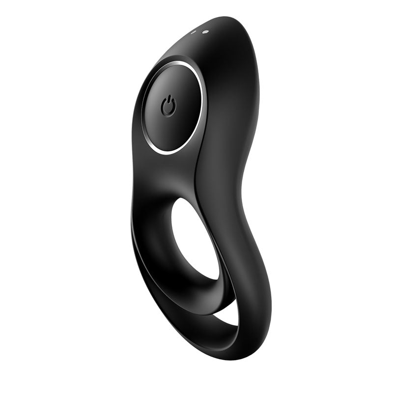 Satisfyer Legendary Duo USB Rechargeable Cock & Balls Ring Black Secondary image