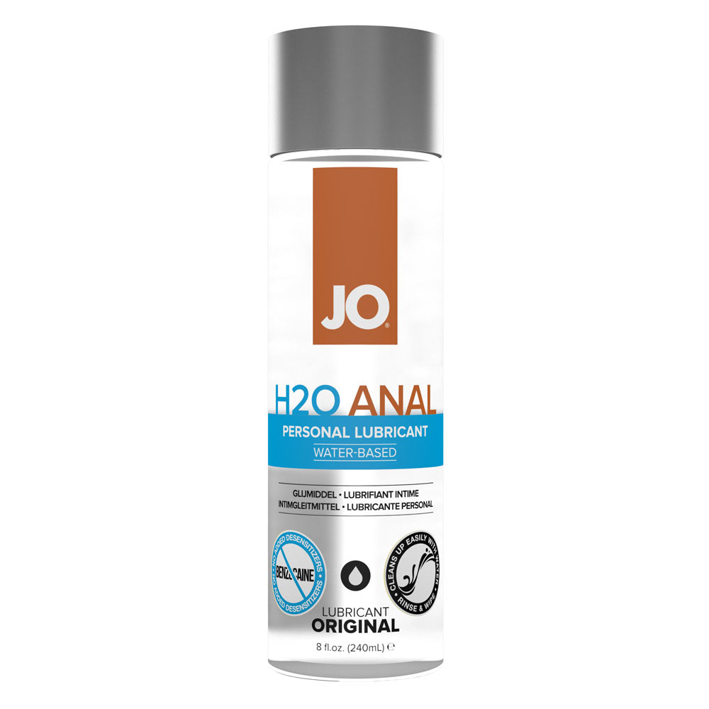 JO H2OWater Based Anal Lubricant 240ml Bottle JO Main image