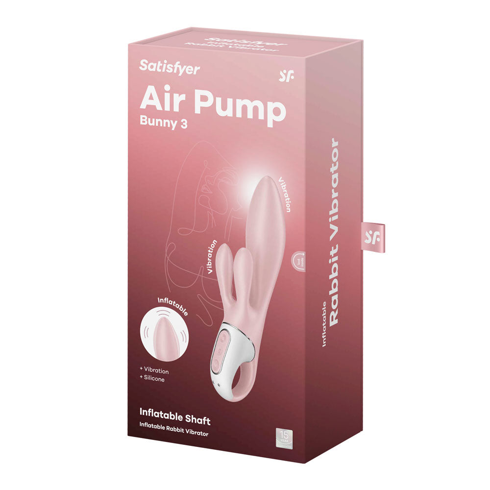 Satisfyer Air Pump Bunny 3 USB Rechargeable Inflatable Rabbit Vibrator Satisfyer