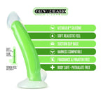 Blush Novelties Neo Elite Glow Omnia Glow In Dark Dual Density Dong 17.8cm Green Blush Novelties