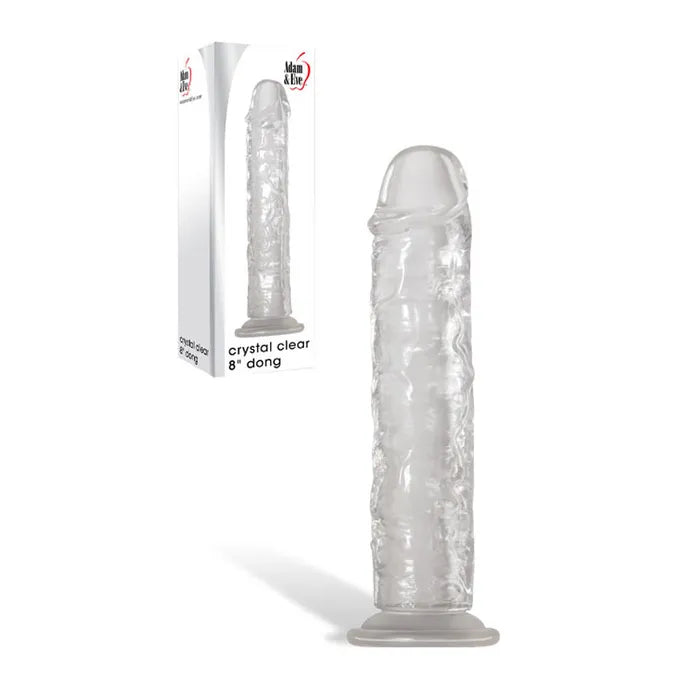 Adam & Eve Crystal Clear Dong 8 Inch Clear Secondary image