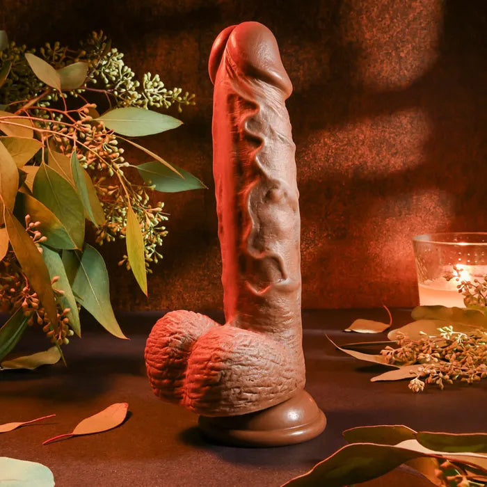 Evolved REALISTIC DARK Dong 8 Inch Brown Evolved