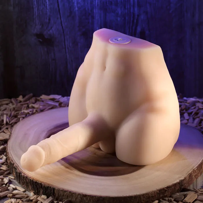 Evolved EASY RIDER LIGHT USB Rechargeable Male Torso With Vibrating Penis 17.8cm Flesh Evolved