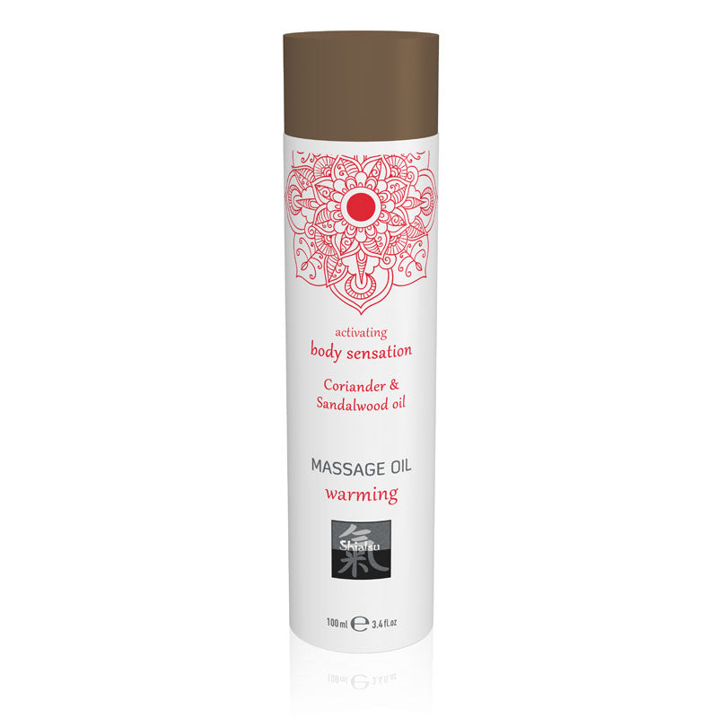 Hot Production SHIATSU Massage Oil Warming Coriander & Sandalwood Oil Scented 100ml Hot Production Main image