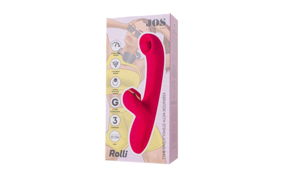 JOS Rolli Stimulating Ball Rabbit Vibrator With Vaccuum Clitoral Stimulator JOS