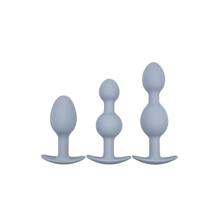 Adam & Eve VIBRA BALL TRIO Weighted Anal Training Set - Set of 3 Plugs Adam & Eve