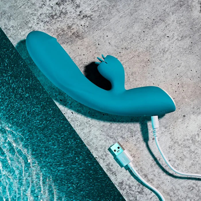 Evolved FIERCE FLICKER USB Rechargeable Rabbit Flicker Vibrator 19.5cm Evolved
