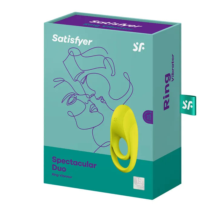 Satisfyer Spectacular Duo USB Rechargeable Cock & Balls Ring Light Green Satisfyer Main image