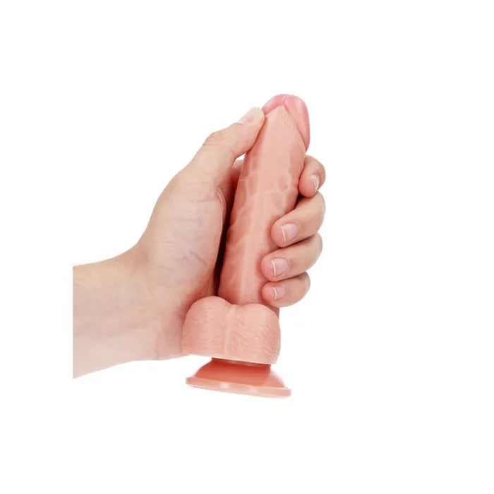 Shots Toys REALROCK Realistic Regular Curved Dildo With Suction Cup 6 Inch Flesh Secondary image