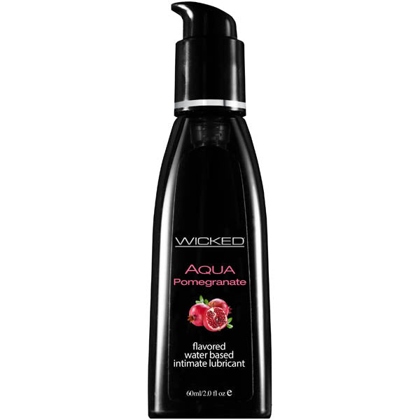 Wicked Aqua Pomegranate Flavoured Water Based Lubricant 2 Oz Bottle Wicked Main image