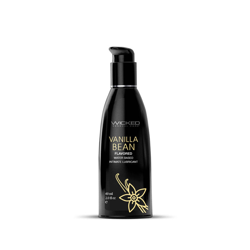 Wicked Aqua Vanilla Bean Flavoured Water Based Lubricant 2 Oz Bottle Wicked Main image