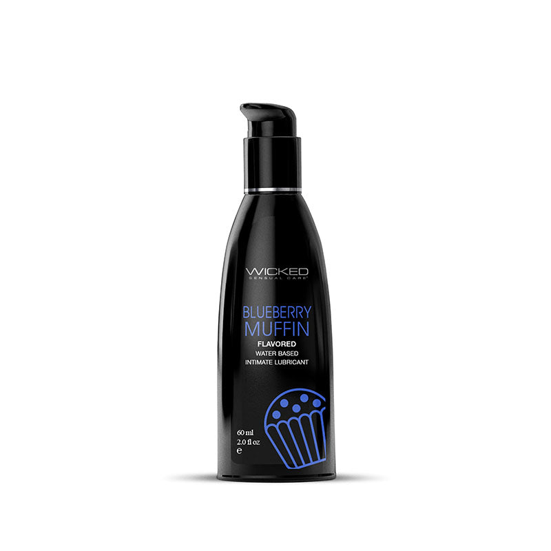 Wicked Aqua Blueberry Muffin Flavoured Water Based Lubricant 2 Oz Bottle Wicked Main image