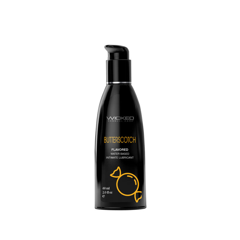 Wicked Aqua Butterscotch Flavoured Water Based Lubricant 2 Oz Bottle Wicked Main image