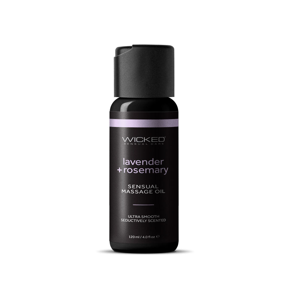 Wicked Sensual Lavender & Rosemary Scented Massage Oil 120ml Tube Wicked