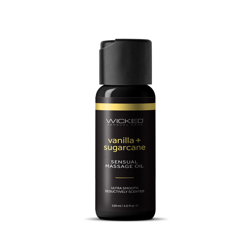 Wicked Sensual Vanilla & Sugarcane Scented Massage Oil 120ml Tube Wicked