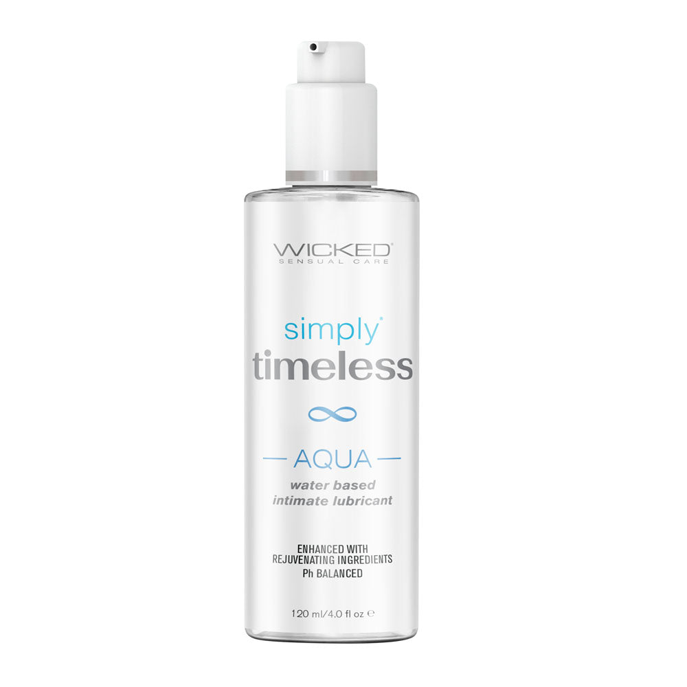 Wicked Simply Timeless Aqua Water Based Lubricant 4 Oz Bottle Wicked