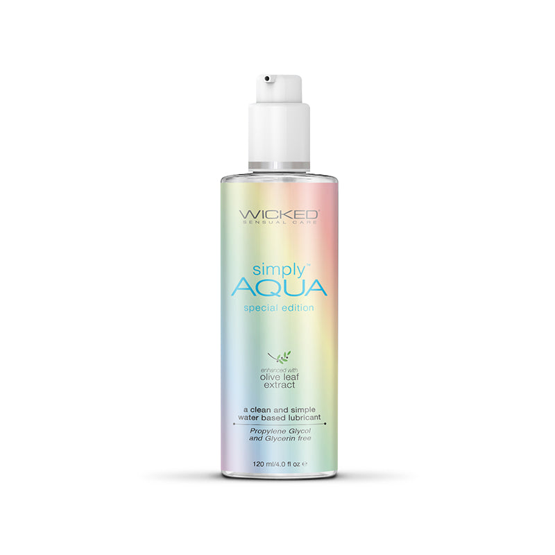 Wicked Simply Aqua Pride Water Based Lubricant 4 Oz Bottle Wicked