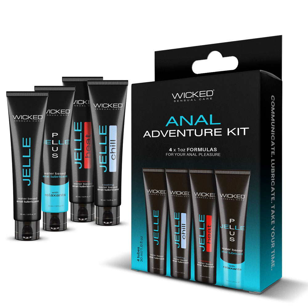 Wicked ANAL ADVENTURE KIT Mixed Jelle Anal Lubricants 30 ml Bottles 4 Pack Secondary image