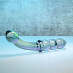Gender X LUSTROUS GALAXY WAND Glass Double Ended Massager 18.5cm Blue / Violet Gender X