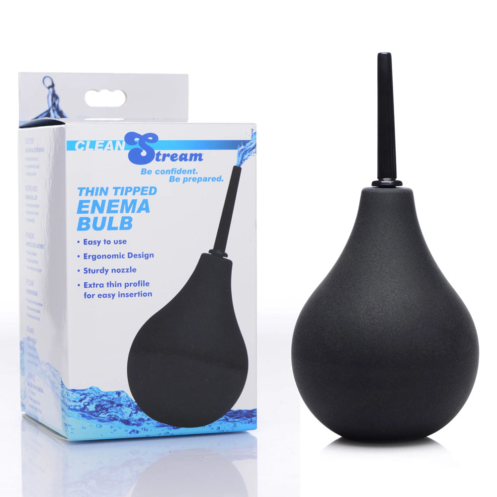 XR Brands CleanStream Thin Tip Silicone Enema Bulb Unisex Douche XR Brands