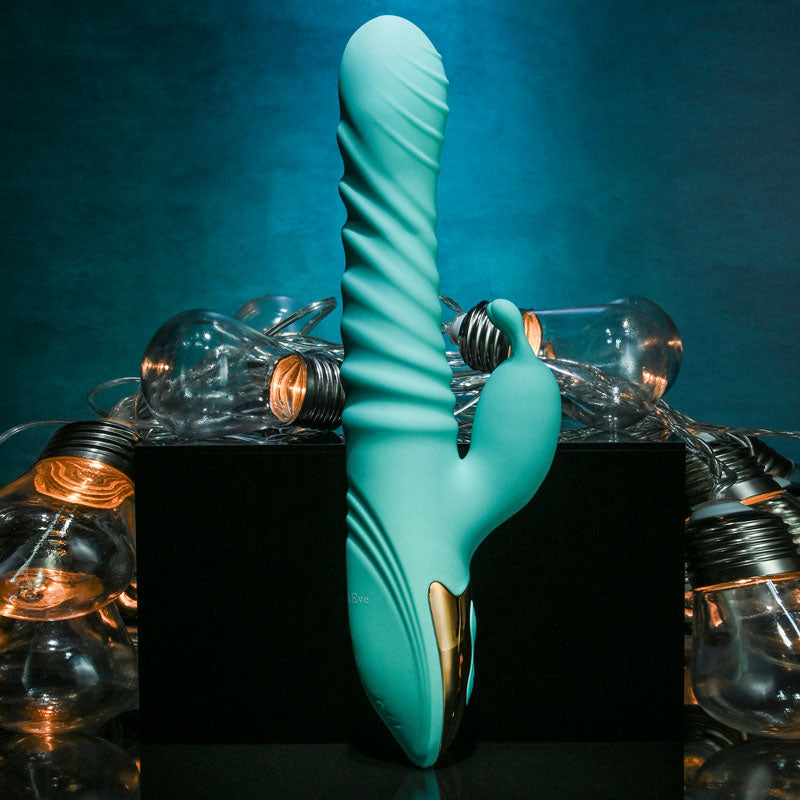 Adam & Eve HEAT ME UP Warming Rabbit Thruster USB Rechargeable Warming Rabbit Vibrator 23.6cm Adam & Eve