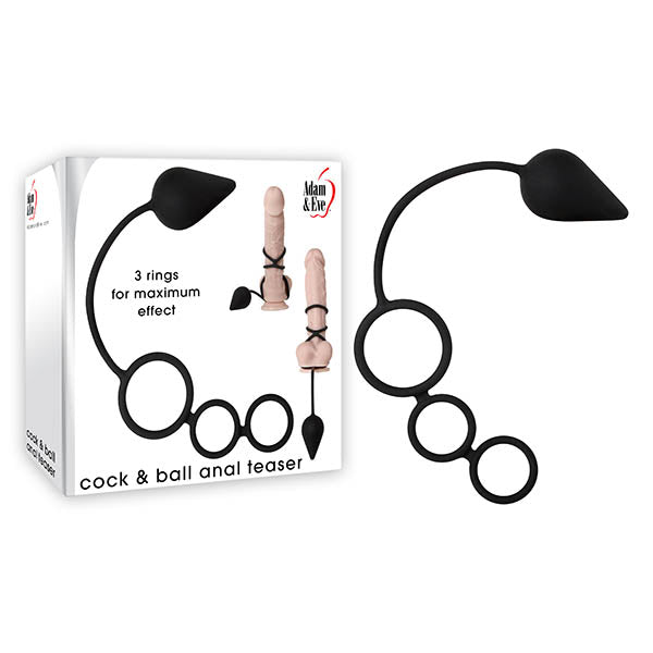 Adam & Eve Cock & Ball Anal Teaser Anal Plug With Cock & Ball Rings Adam & Eve