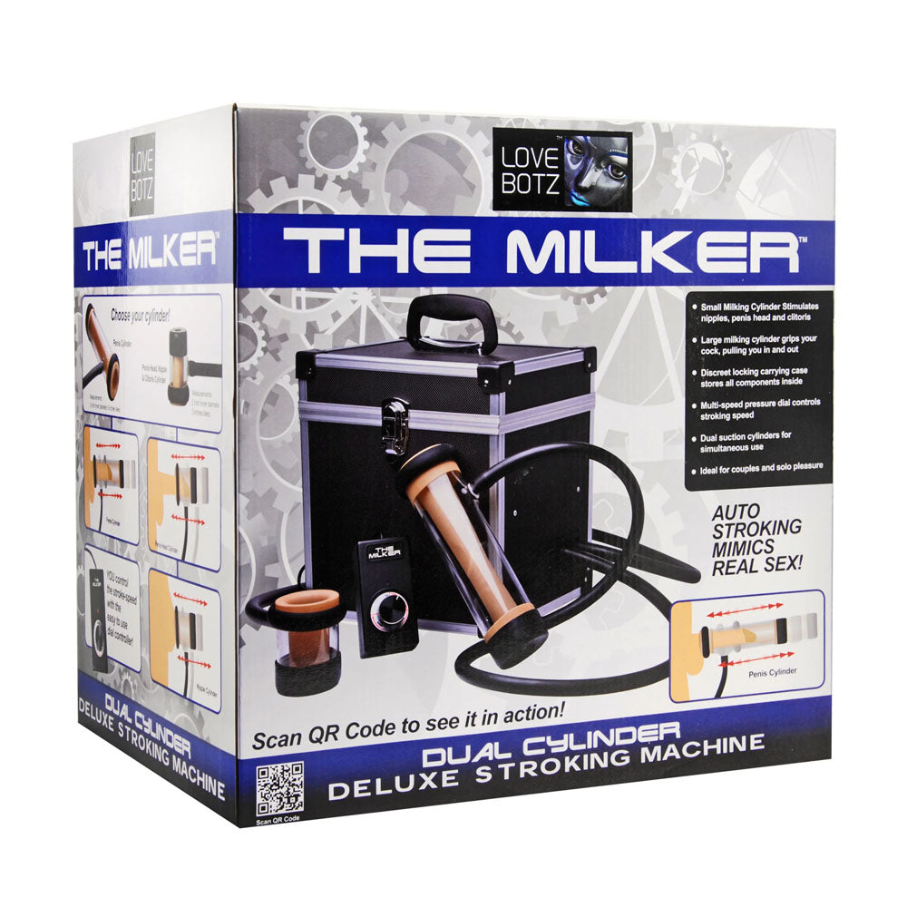 XR Brands LoveBotz The Milker Dual Cylinder Deluxe Stroking Machine Mains Powered Milking Masturbator XR Brands Main image