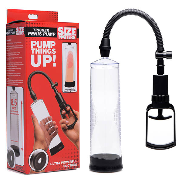 XR Brands Size Matters Trigger Penis Pump Clear XR Brands Main image
