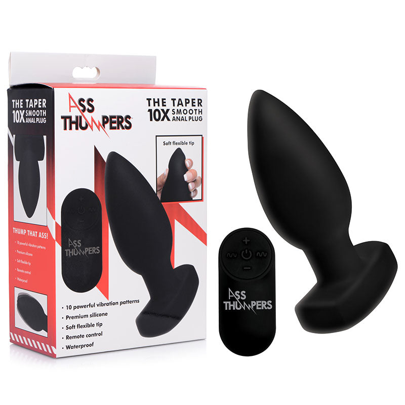 Ass Thumpers The Taper USB Rechargeable Vibrating Butt Plug With Wireless Remote XR Brands Main image