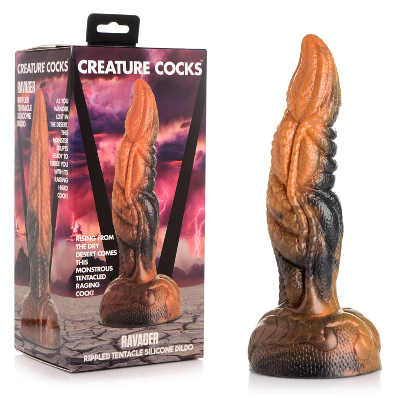 XR Brands Creature Cocks Ravager Rippled Tentacle Silicone Fantasy Dildo 20.3cm XR Brands Main image