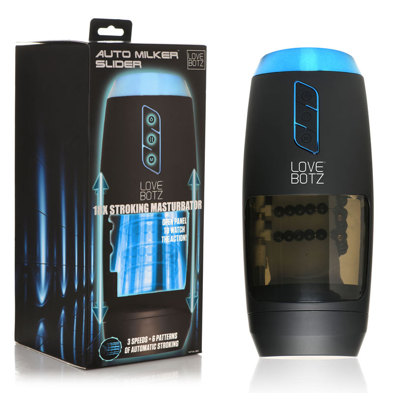 XR Brands LoveBotz The Milker Slider 18X USB Rechargeable Stroking Masturbator XR Brands Main image