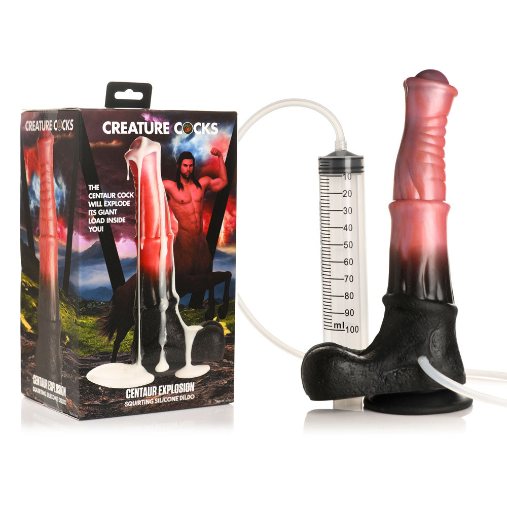 XR Brands Creature Cocks Centaur Explosion Squirting Fantasy Dildo 24.5cm Pink / Black XR Brands