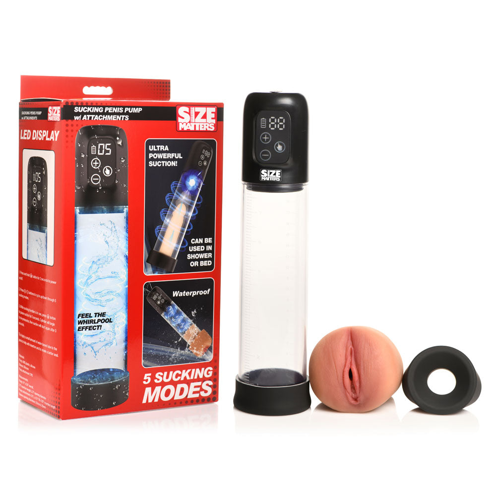 XR Brands Size Matters Sucking USB Rechargeable Penis Pump XR Brands