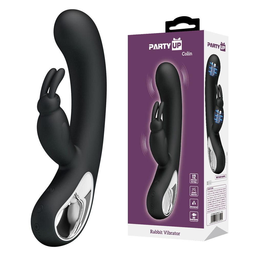 Party Up COLIN USB Rechargeable Rabbit Vibrator 21cm Party Up Main image