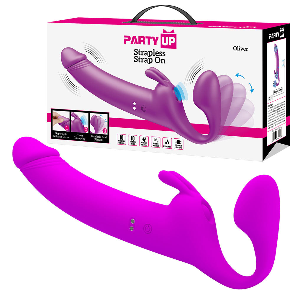 Party Up OLIVER USB Rechargeable Strapless Strap On 28.3cm Party Up Main image